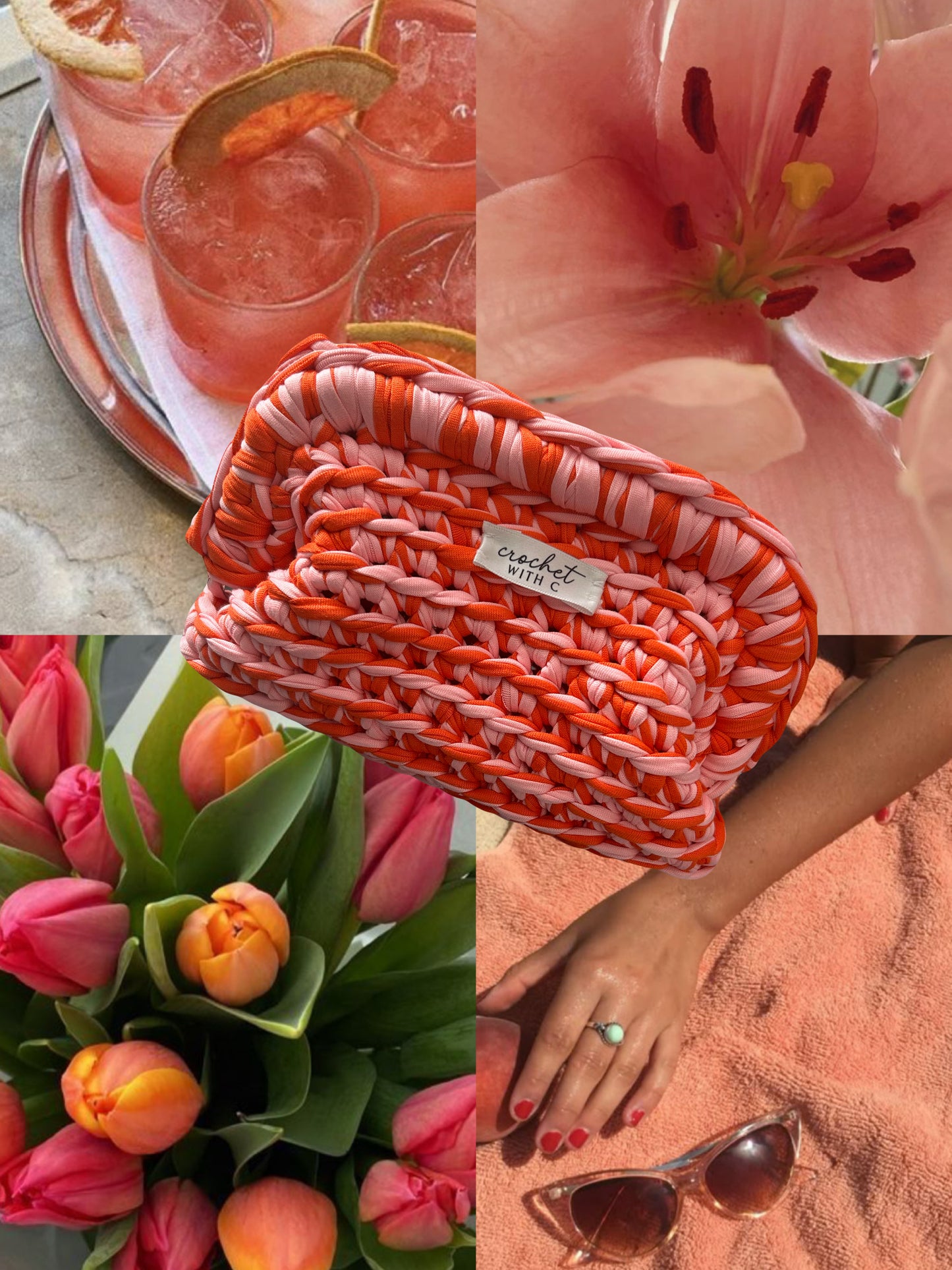 The OG Clutch in Grapefruit